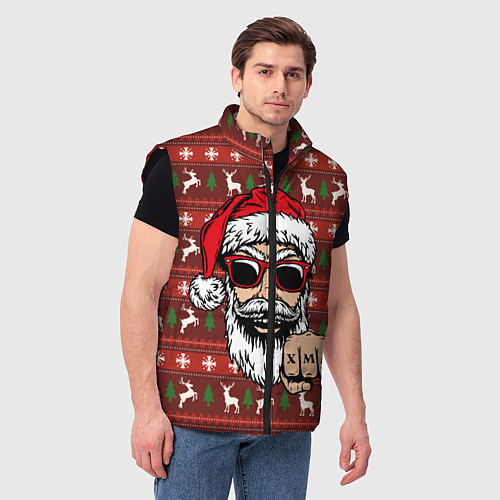 Мужской жилет Bad Santa Плохой Санта / 3D-Черный – фото 3