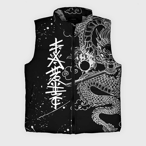 Мужской жилет БЕЛЫЙ ДРАКОН ЯПОНИЯ WHITE DRAGON / 3D-Светло-серый – фото 1