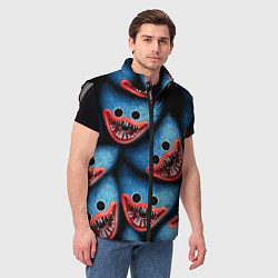 Мужской жилет POPPY PLAYTIME ХАГИ ВАГИ ЛИЦО МОНСТРА, цвет: 3D-светло-серый — фото 2