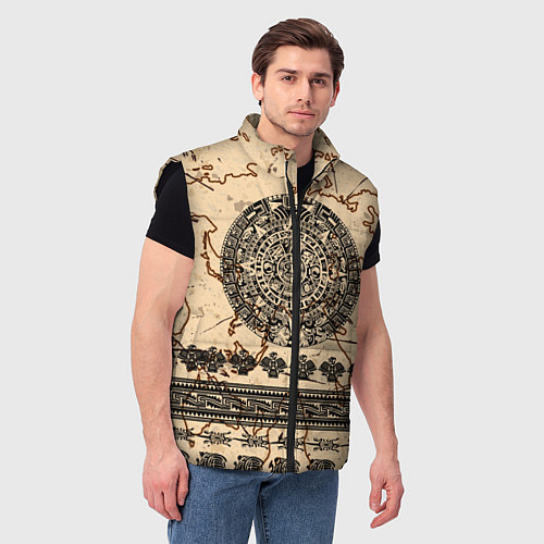 Мужской жилет AztecsАцтеки / 3D-Черный – фото 3