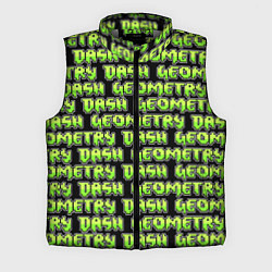 Мужской жилет Geometry Dash: Green Pattern Logo