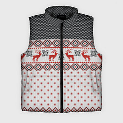 Мужской жилет НОВОГОДНИЙ УЗОР, цвет: 3D-черный
