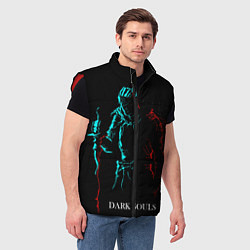 Мужской жилет Dark Souls NEON Силуэт, цвет: 3D-красный — фото 2