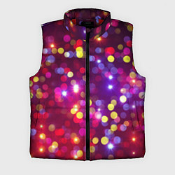 Мужской жилет ПРАЗДНИЧНЫЕ ОГОНЬКИ НОВЫЙ ГОД 2022, цвет: 3D-красный