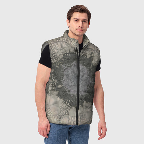 Мужской жилет Серый песок - коллекция Путешествие - Хуф и Ся / 3D-Светло-серый – фото 3