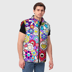 Мужской жилет Цветы Takashi Murakami, цвет: 3D-красный — фото 2