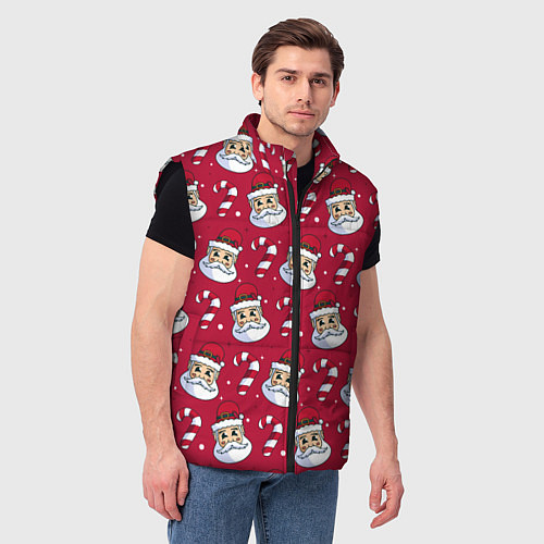 Мужской жилет Дед Морoз / 3D-Черный – фото 3
