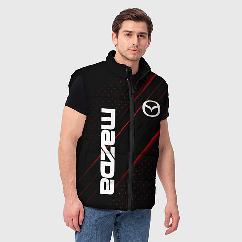 Мужской жилет Mazda Мазда / 3D-Черный – фото 3