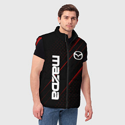 Мужской жилет Mazda Мазда, цвет: 3D-красный — фото 2
