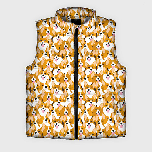 Мужской жилет Собаки Корги / 3D-Светло-серый – фото 1