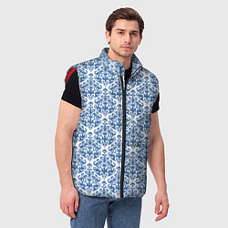 Мужской жилет Зимнее кружевство, цвет: 3D-красный — фото 2
