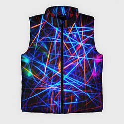 Мужской жилет NEON LINES Glowing Lines Effect, цвет: 3D-красный