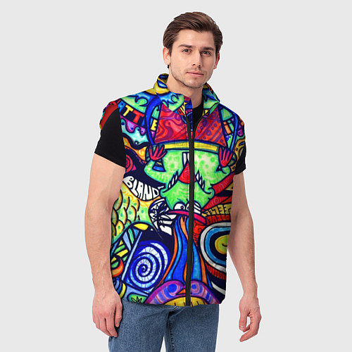 Мужской жилет ПСИХОДЕЛЛА / 3D-Красный – фото 3