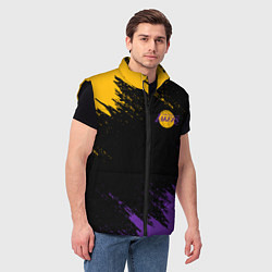 Мужской жилет LAKERS БРЫЗГИ КРАСОК, цвет: 3D-черный — фото 2