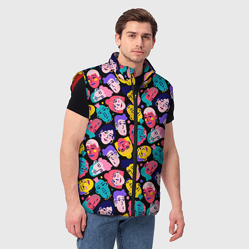 Мужской жилет Человеки / 3D-Красный – фото 3