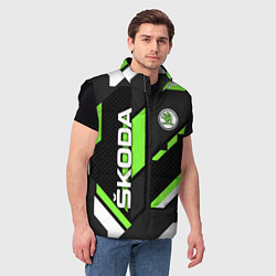 Мужской жилет ШКОДА ГЕОМЕТРИЯ ЛИНИИ SKODA GEOMETRY SPORT, цвет: 3D-черный — фото 2