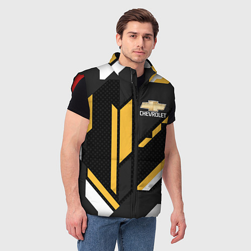 Мужской жилет CHEVROLET GEOMETRY LINES SPORT / 3D-Красный – фото 3