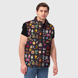 Мужской жилет Российская история и русская культура паттерн, цвет: 3D-черный — фото 2