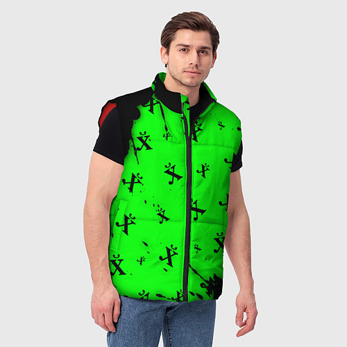 Мужской жилет ДРЕВНИЙ СИМВОЛ Брызги Паттерн / 3D-Красный – фото 3