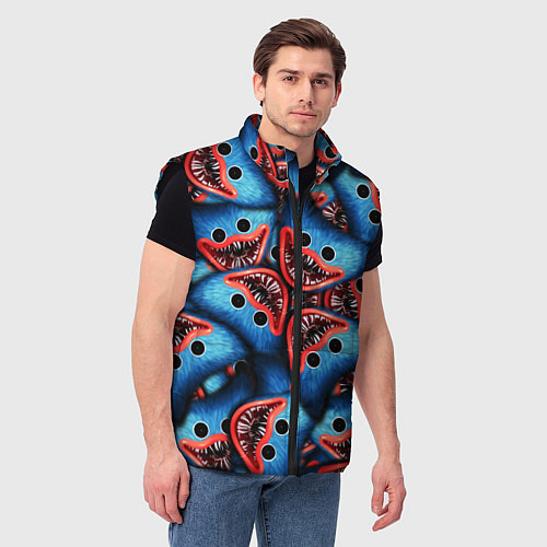 Мужской жилет ЛИЦО ХАГИ ВАГИ, POPPY PLAYTIME / 3D-Черный – фото 3
