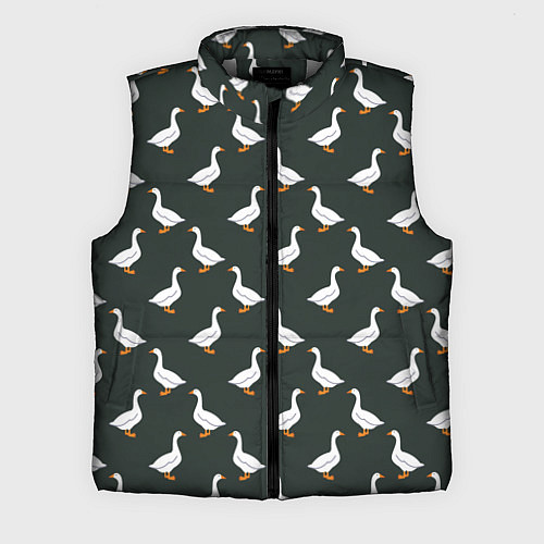 Мужской жилет Гуси паттерн / 3D-Светло-серый – фото 1