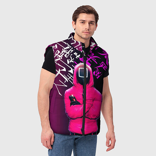 Мужской жилет Игра в кальмара 2022 Топ / 3D-Черный – фото 3