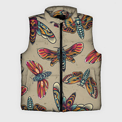Мужской жилет Мотыльки-черепа, цвет: 3D-светло-серый