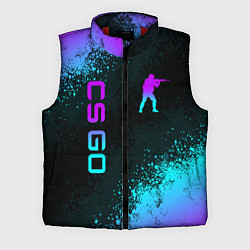 Мужской жилет CS GO NEON SYMBOL STYLE SKIN КС ГО НЕОН, цвет: 3D-красный