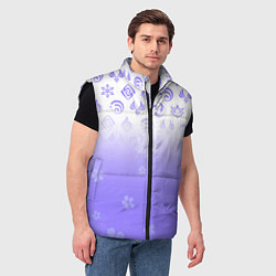 Мужской жилет GENSHIN IMPACT SYMBOL PATTERN SAKURA САКУРА, цвет: 3D-черный — фото 2