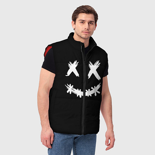 Мужской жилет Fake smile / 3D-Красный – фото 3