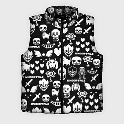 Мужской жилет UNDERTALE PATTERN БЕЛЫЙ, цвет: 3D-черный
