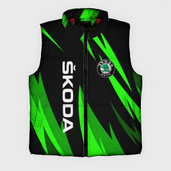 Мужской жилет SKODA Логотип Узор, цвет: 3D-красный