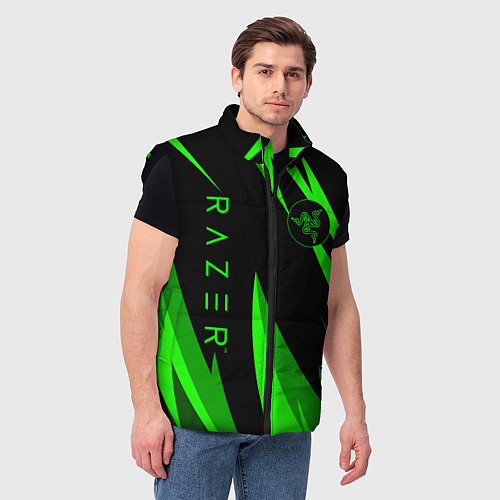 Мужской жилет RAZER GREEN / 3D-Черный – фото 3