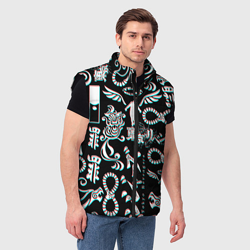 Мужской жилет ТОКИЙСКИЕ МСТИТЕЛИ ГЛИТЧ, GLITCH / 3D-Черный – фото 3