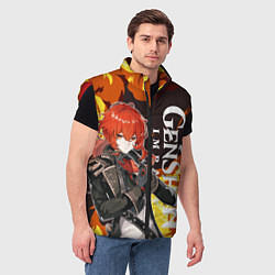 Мужской жилет ДИЛЮК ПИРО ВЗРЫВ DILUC, цвет: 3D-красный — фото 2