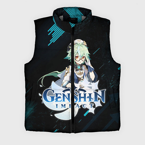 Мужской жилет Genshin Impact / 3D-Светло-серый – фото 1