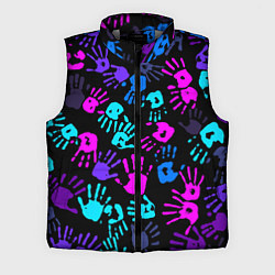 Мужской жилет Следы неоновых рук, цвет: 3D-светло-серый