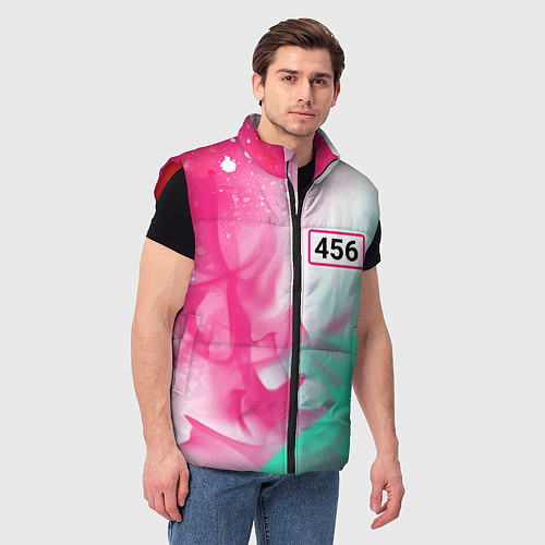 Мужской жилет ИГРА В КАЛЬМАРА - 456 Огонь / 3D-Красный – фото 3