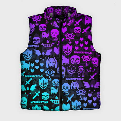 Мужской жилет UNDERTALE NEON PATTERN УЗОР / 3D-Светло-серый – фото 1