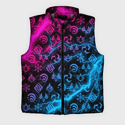 Мужской жилет НЕОНОВЫЕ МОЛНИИ, GENSHIN IMPACT NEON, цвет: 3D-светло-серый