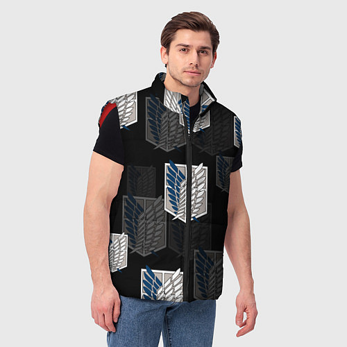 Мужской жилет АТАКА ТИТАНОВ ЛОГОТИП С ТЕНЬЮ / 3D-Красный – фото 3