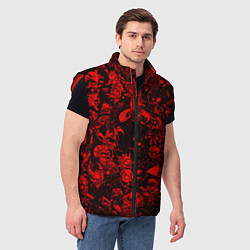 Мужской жилет DOTA 2 HEROES RED PATTERN ДОТА 2, цвет: 3D-красный — фото 2