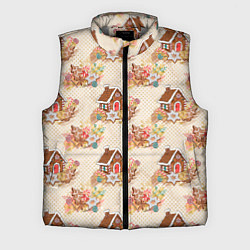 Мужской жилет Пряничный домик Новогодний, цвет: 3D-светло-серый