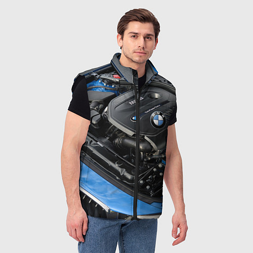 Мужской жилет BMW Engine Twin Power Turbo / 3D-Черный – фото 3