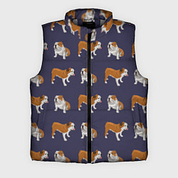 Мужской жилет Английские бульдоги паттерн, цвет: 3D-светло-серый