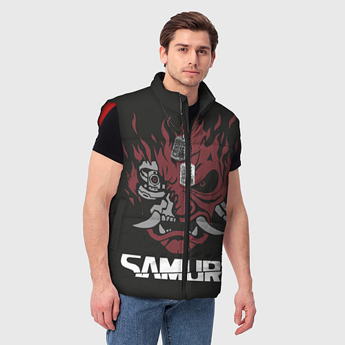 Мужской жилет Johnny Silverhand Cyberpunk 2077 / 3D-Красный – фото 3