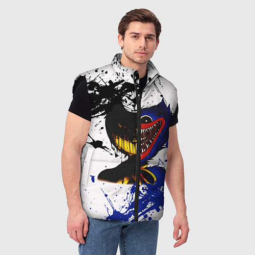 Мужской жилет BENDY AND THE INK MACHINE POPPY PLAYTIME / 3D-Черный – фото 3