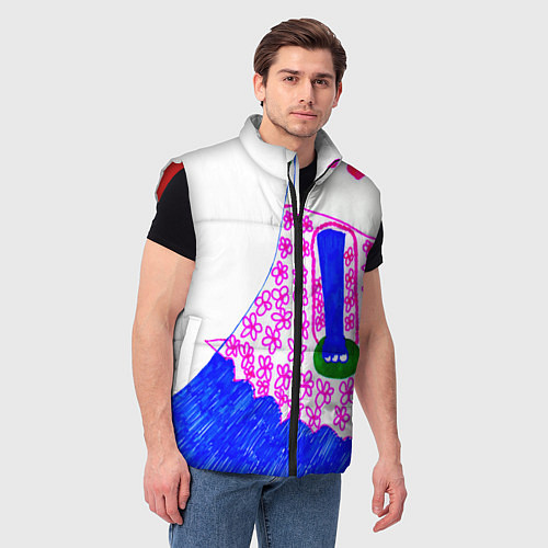 Мужской жилет Мадам Баклажан / 3D-Красный – фото 3