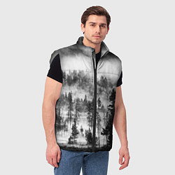 Мужской жилет ТУМАННЫЙ ЛЕС - ТЕМНЫЙ ЛЕС, цвет: 3D-светло-серый — фото 2