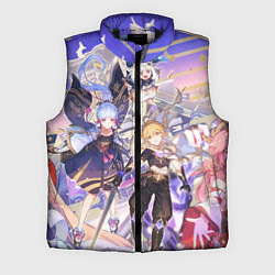 Мужской жилет Genshin Impact - Арка Инадзумы, цвет: 3D-черный